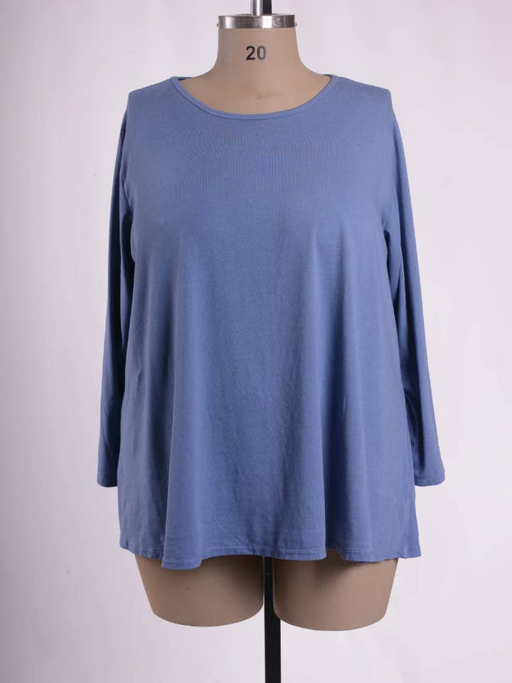 Cotton Swing Top - Round Neck 20516 LONG SLEEVE for wholesale by Jeld Wholesale