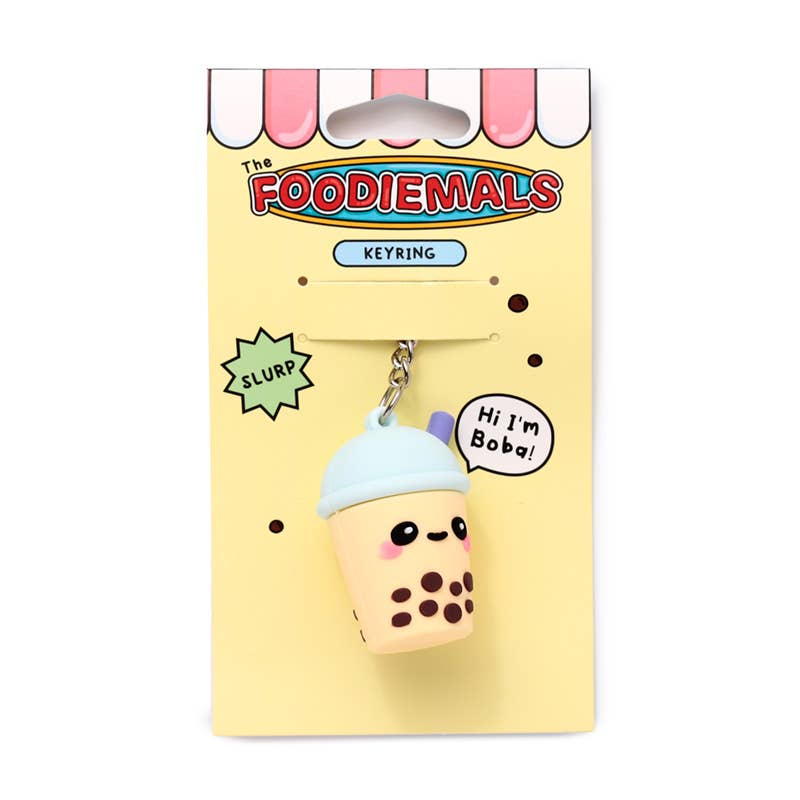 Puckator Ltd – Engroshandel Nøglering - Unisex – Boba the Bubble Tea Foodiemals 3D PVC nøglering0