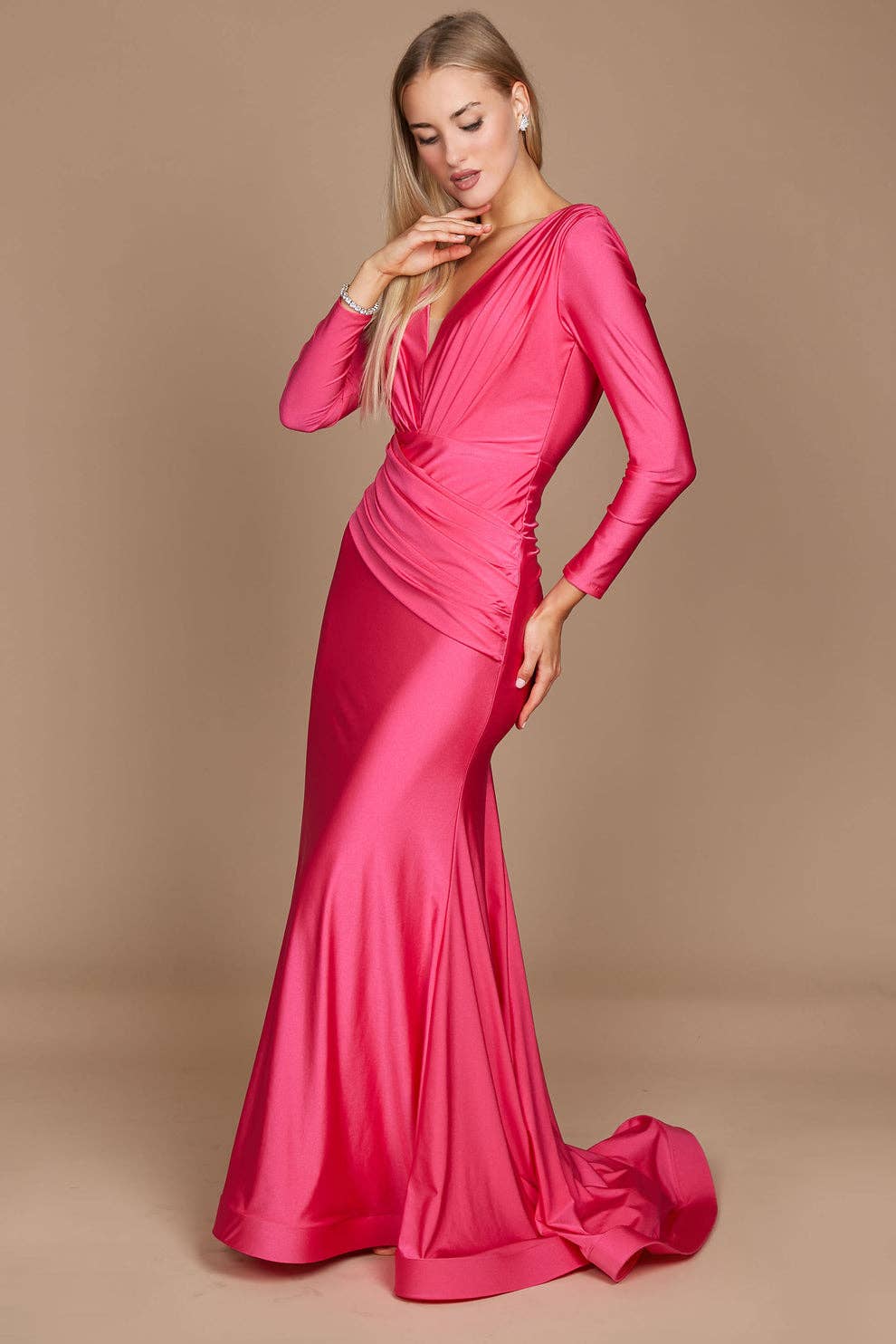 Kos Couture - Wholesale Gown - Women's - Long Sleeve Formal Evening Dress  21