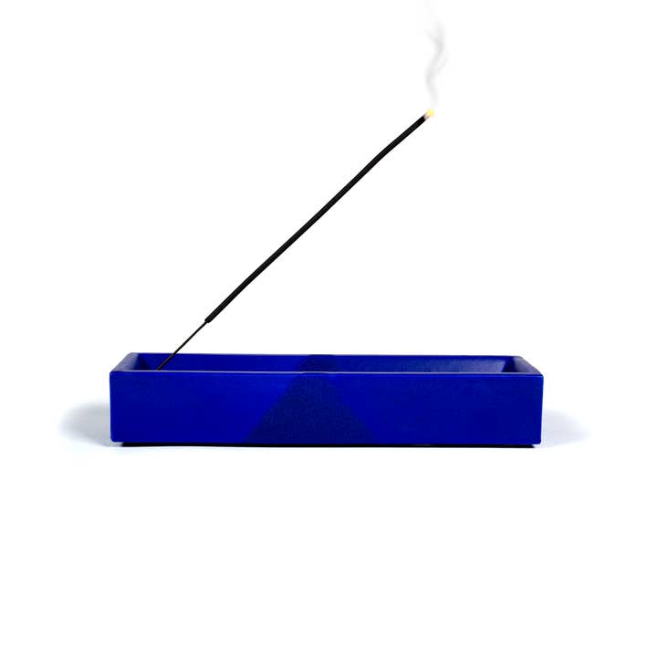 Cobalt Blue Ceramic Incense Holder for wholesale by Dweller Studio