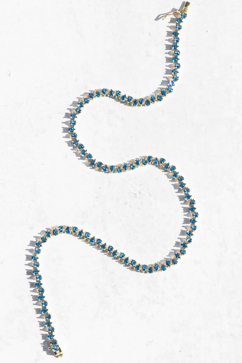 Native Gem - Venta al por mayor Collares con colgantes/abalorios - COLLAR DUQUESA - AZUL LONDRES3