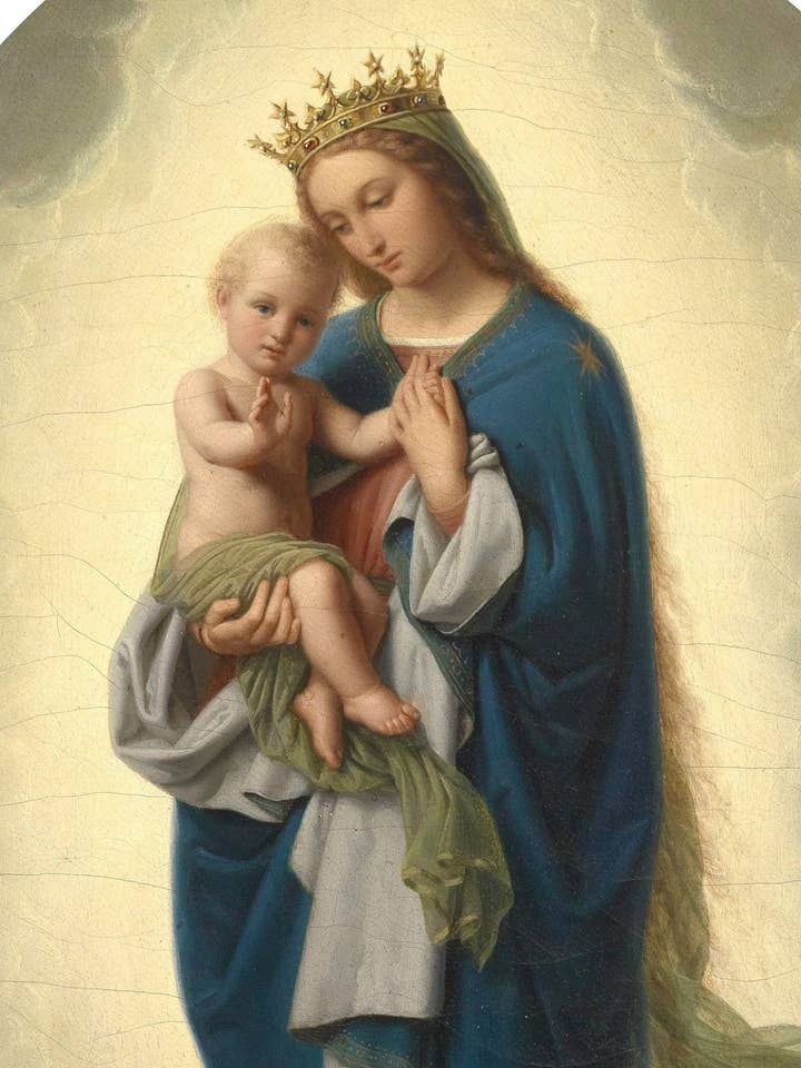 Mary and Jesus necklace, Jesus, Mother of God, Mother Mary for wholesale by Elysium Pendants