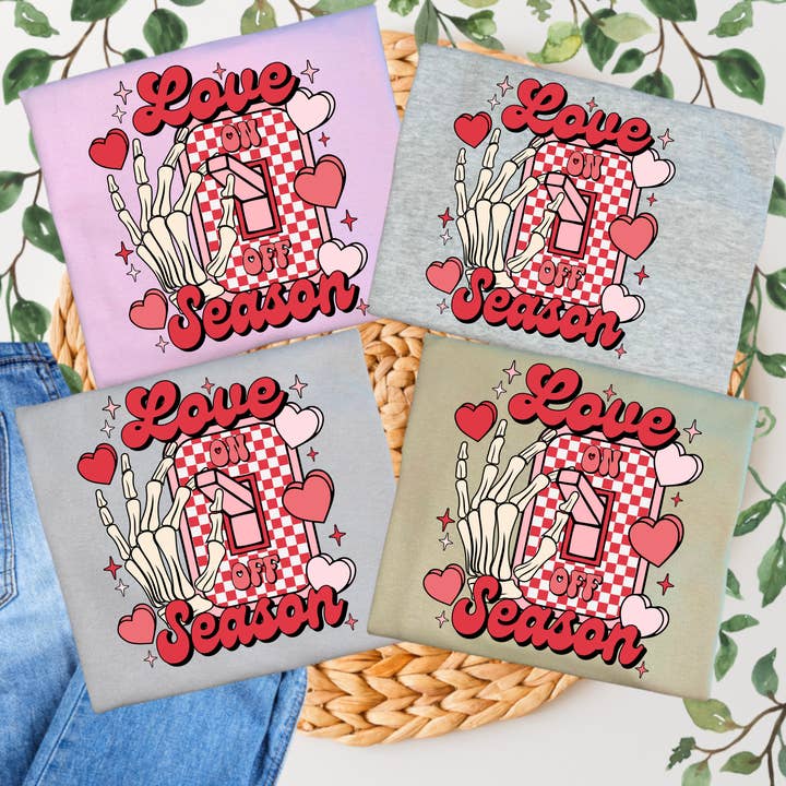 Love Season Switch Graphic T-Shirt for wholesale by Duck Creations Wholesale
