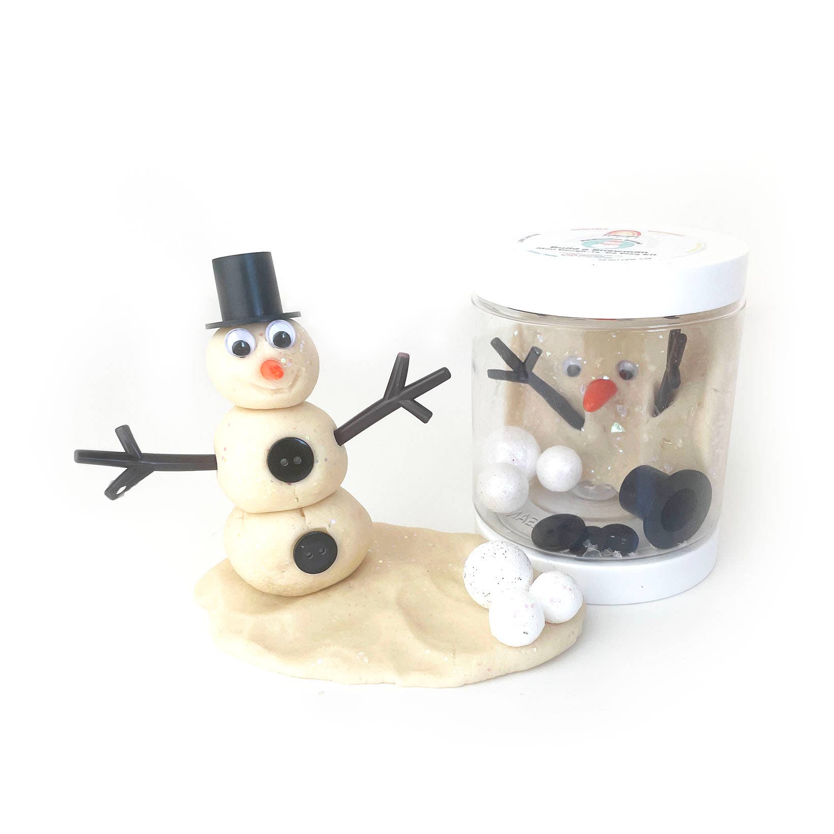Earth Grown KidDoughs (KidDoughs by EGKD) - Wholesale Putty/Slime - Kids - Snowman Mini Dough-To-Go4