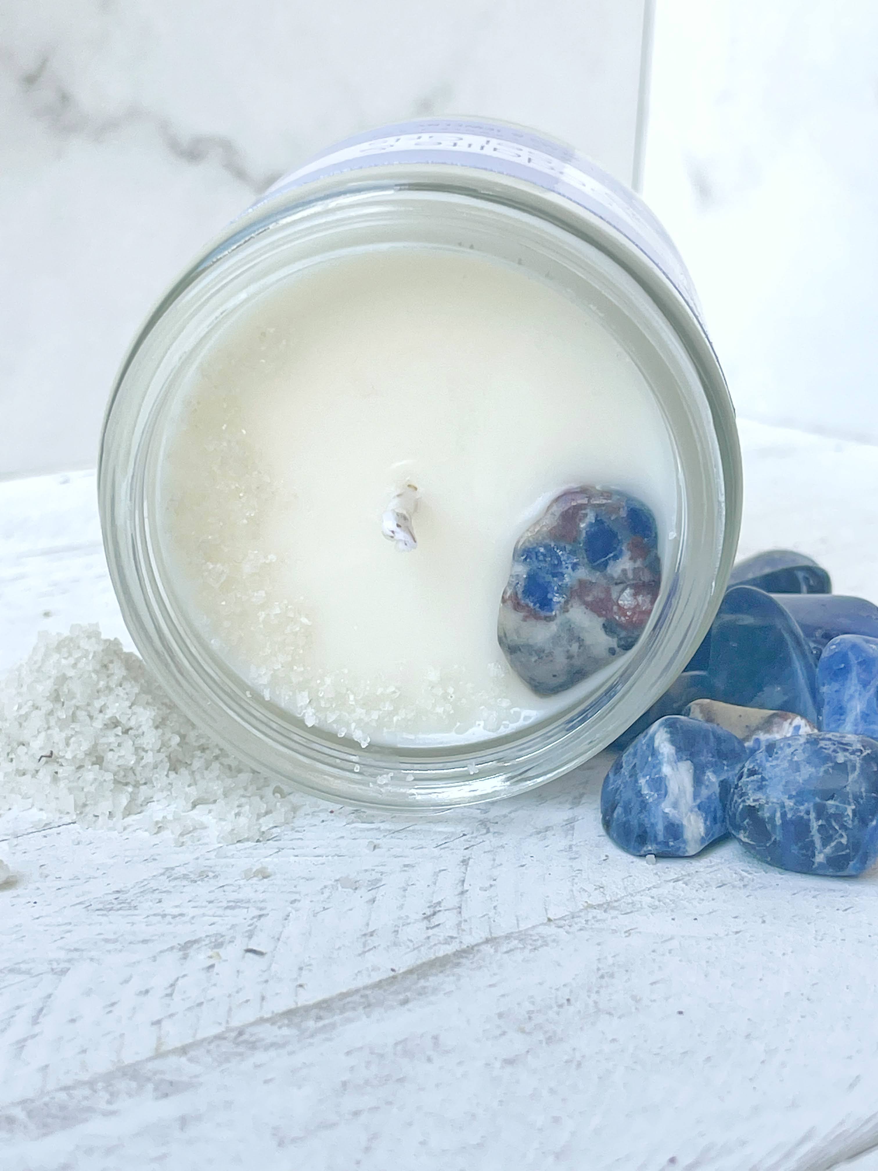 Rage Gems & Jewelry – Engroshandel Glaslys – Sodalit & Sel Gris Økologisk Soy vokslys4