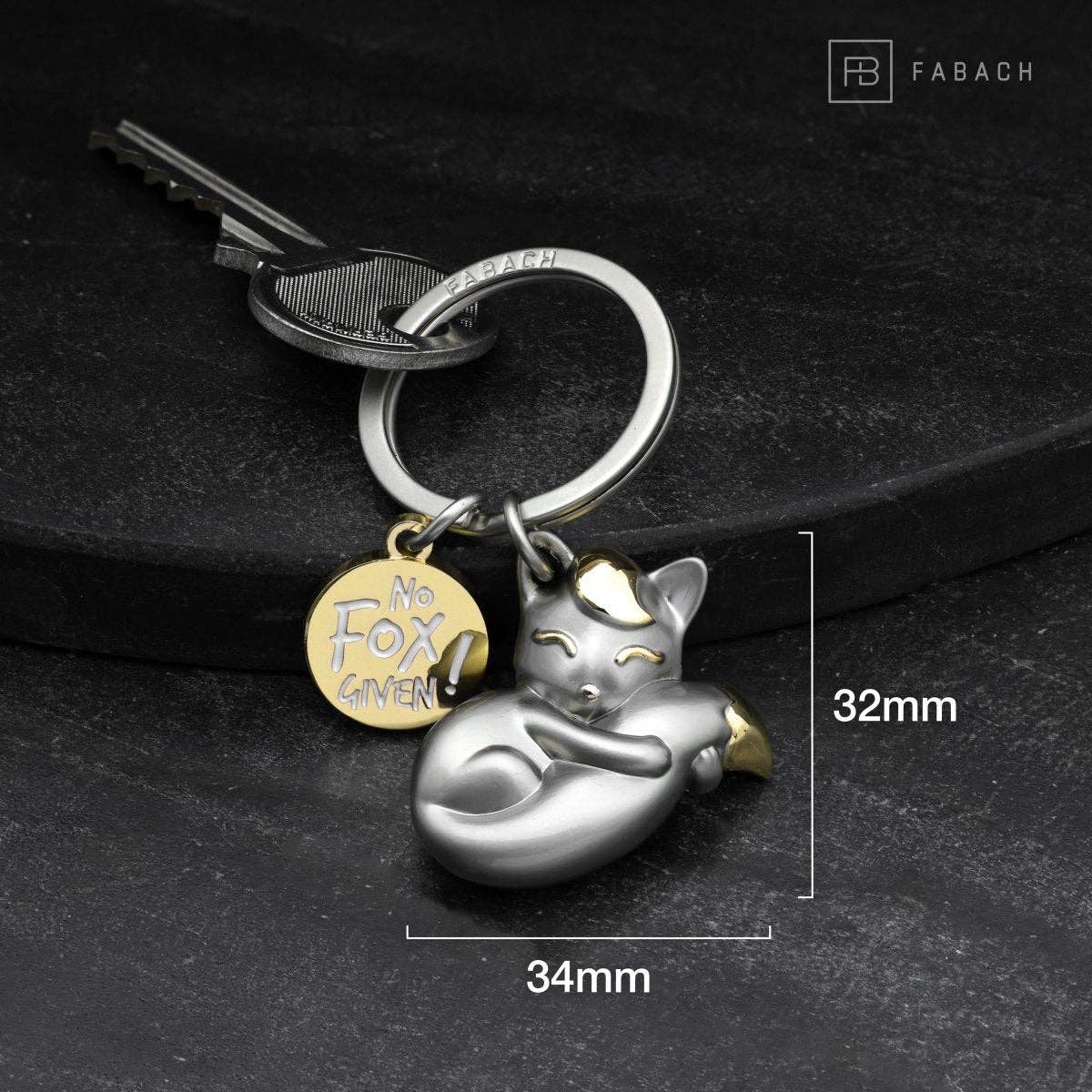 FABACH – Die Schlüsselanhänger-Schmiede - Wholesale Keychain - Women's - “No fox given” fox keychain “Foxy” with engraving - sweet fox lucky charm8
