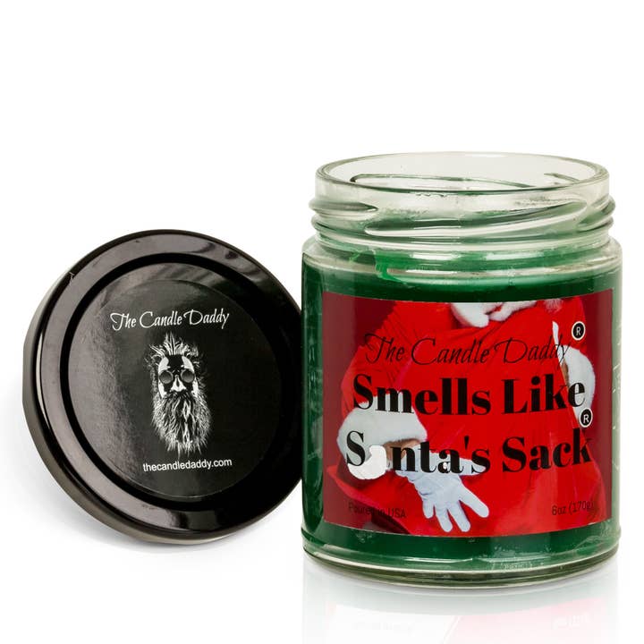 The Candle Daddy - Wholesale Jar/Filled Candle - Funny Christmas Candle - Smells Like Santas Sack-
