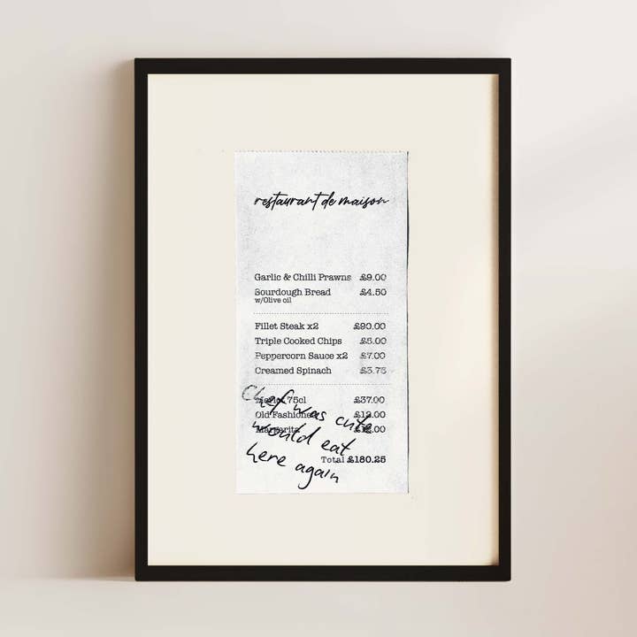 Chef Was Cute Bon Recept Muurkunst Print voor wholesale door Alluvion