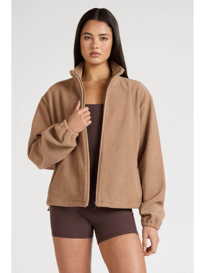 Hazelnoot Zachte Fleece Ritsjas voor groothandel op Faire6