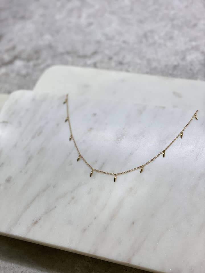 Gold Petal Choker for wholesale by BELLA BUDDHA BEADS