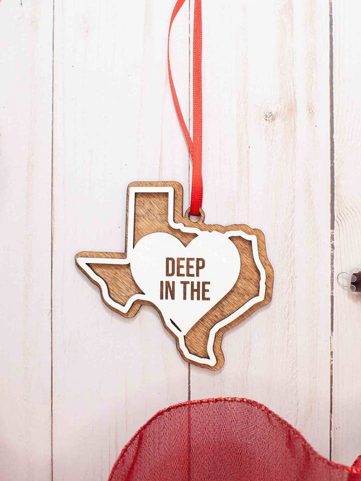 Deep in the heart of Texas Christmas Ornament for wholesale by The Little Ornament Shop