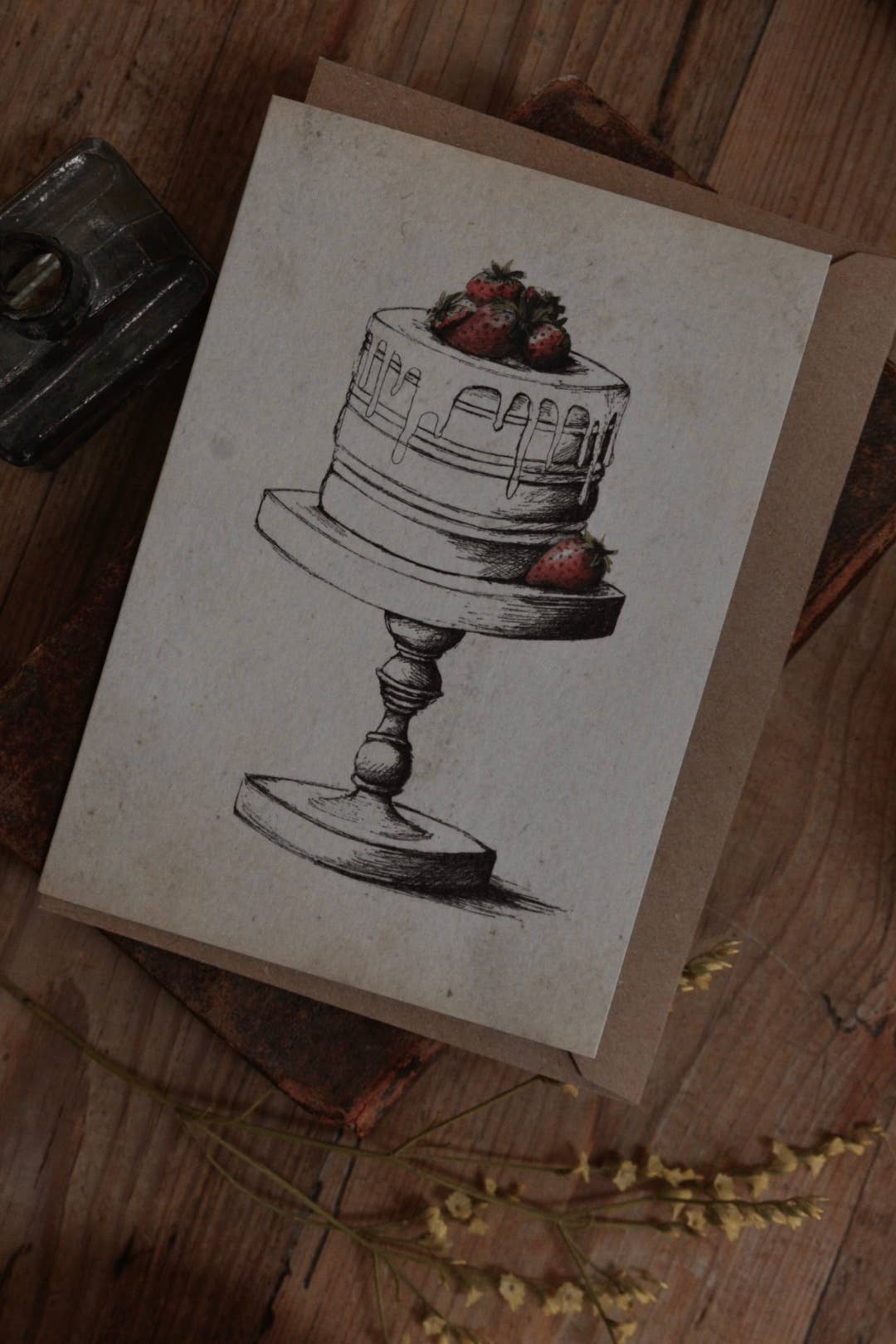 Brooke Marie - Wholesale Everyday Greeting Card - Summer Strawberry Cake Vintage Finish Card6