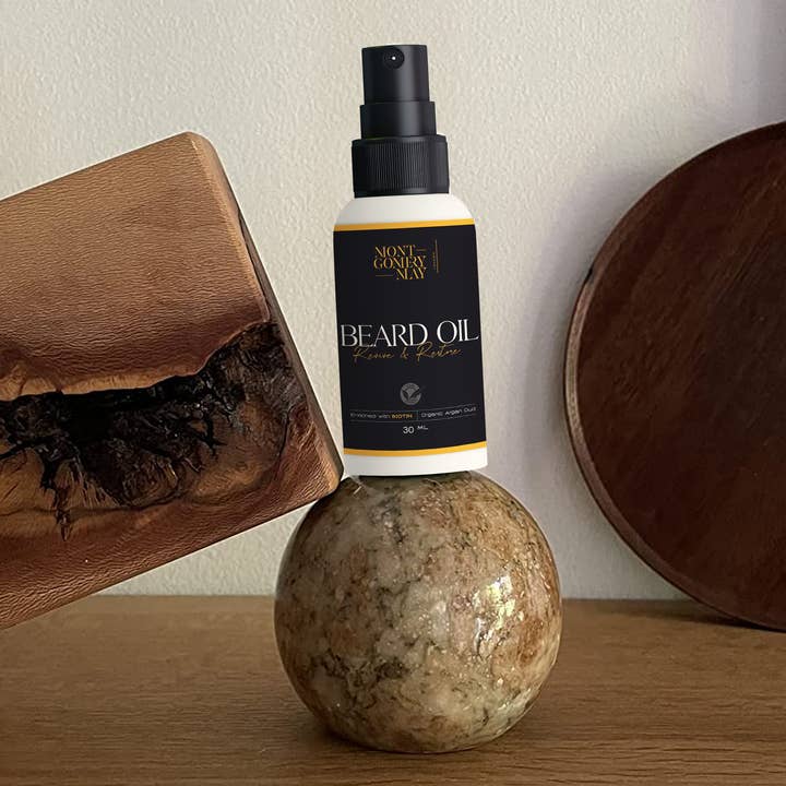 Montgomery May London - Vente Soins pour barbe - Huile à barbe à la biotine4