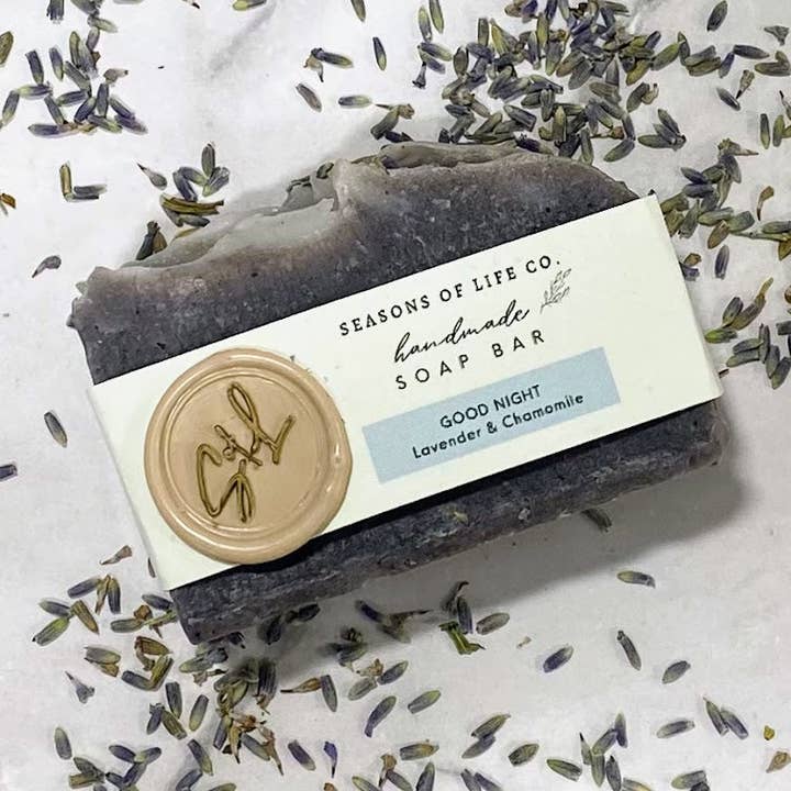 Good Night Handmade Soap Bar for wholesale by Seasons of Life Co.