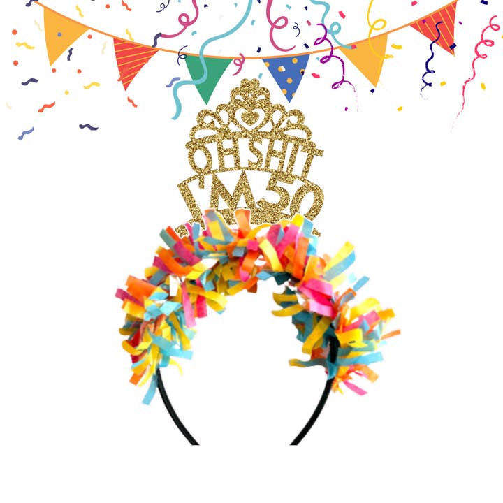 Bandeau Oh Shit I'm 50, cadeau pour 50e anniversaire pour la vente par Urenvited