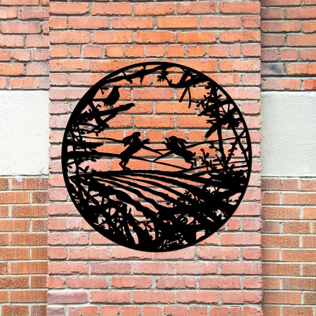 RAL 8019_Gris oscuro Decoración mural - Liebres boxeando en un campo de venta al por mayor en Faire3