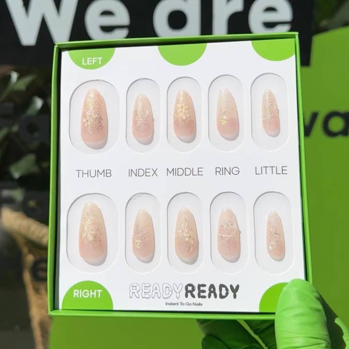 Sparkle Flower - Instant nagels, handgemaakte luxe persnagels, modeaccessoires voor wholesale door READY READY Instant nail