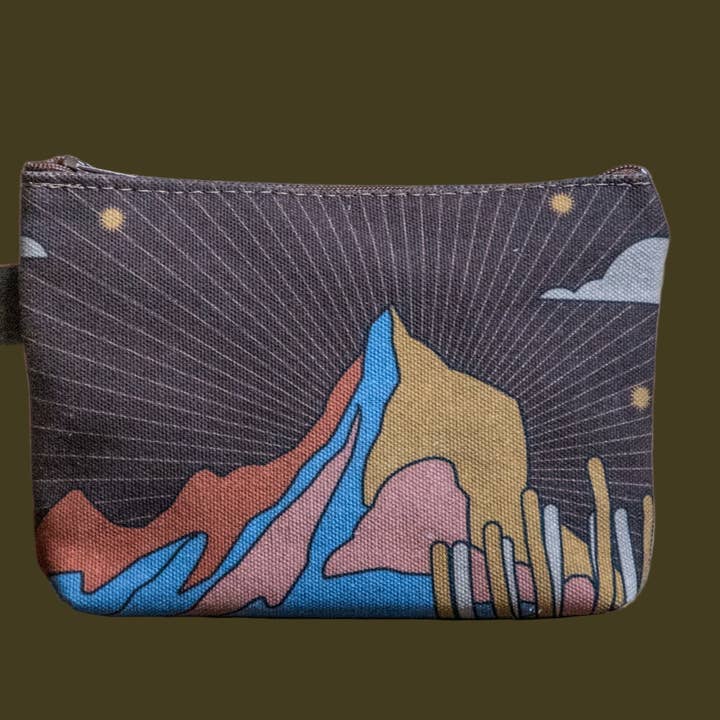 Way Out West | Bolsa de lona MEDIANA impresa a mano para venta al por mayor de In Blue Handmade