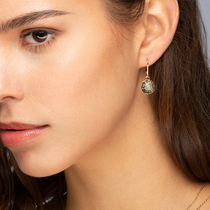 Boucles d'oreilles Sophia jaspe pour la vente par LaParitaine