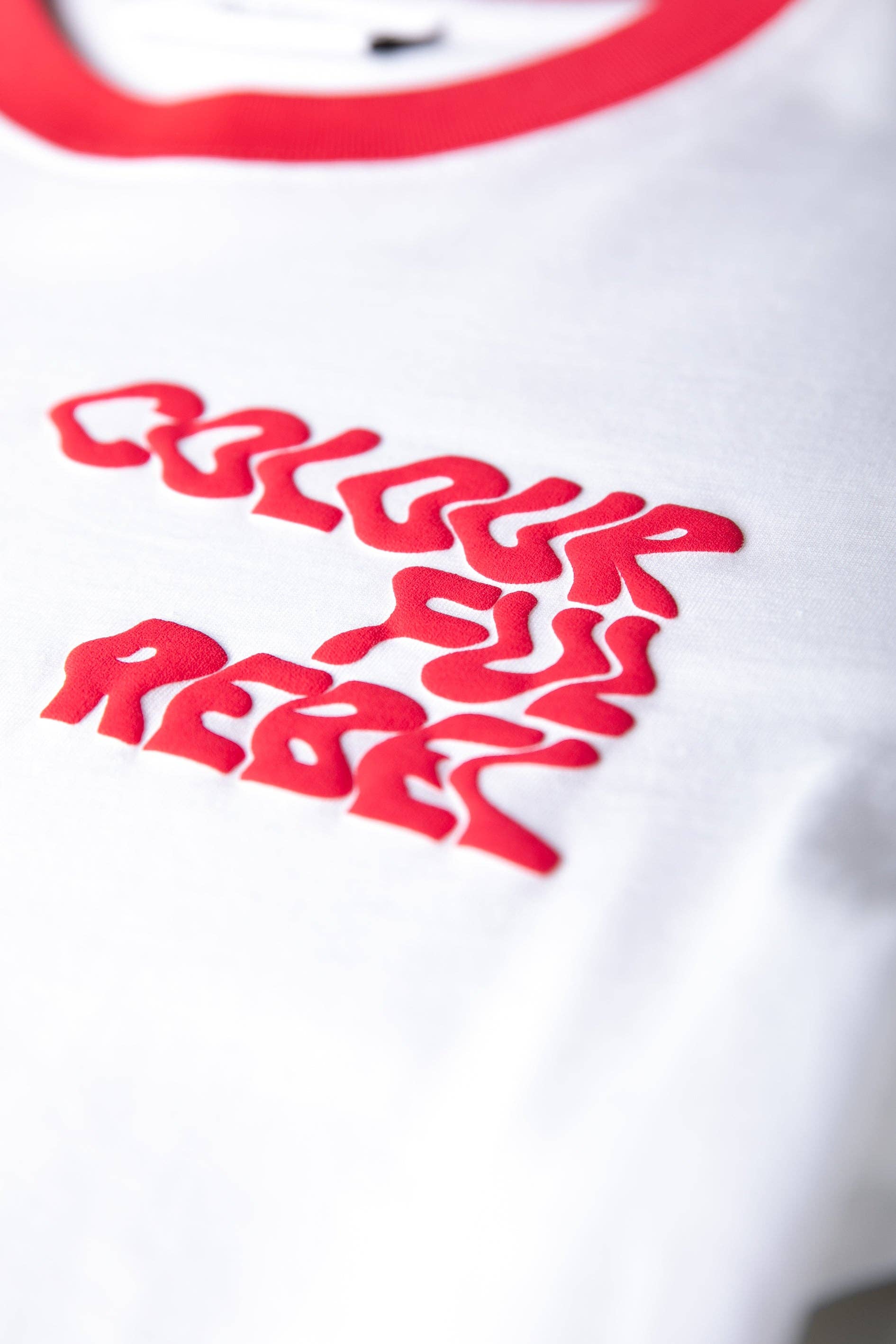 Wholesale Logo Wave Ringer T-Shirt | Standard white for your