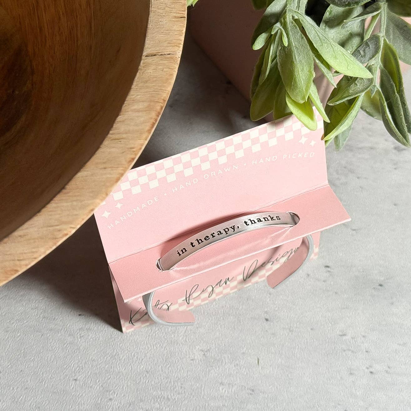 Katy Ryan Designs - Wholesale Cuff Bracelet - In Therapy, Thanks – Mental Health Awareness Cuff Bracelet1