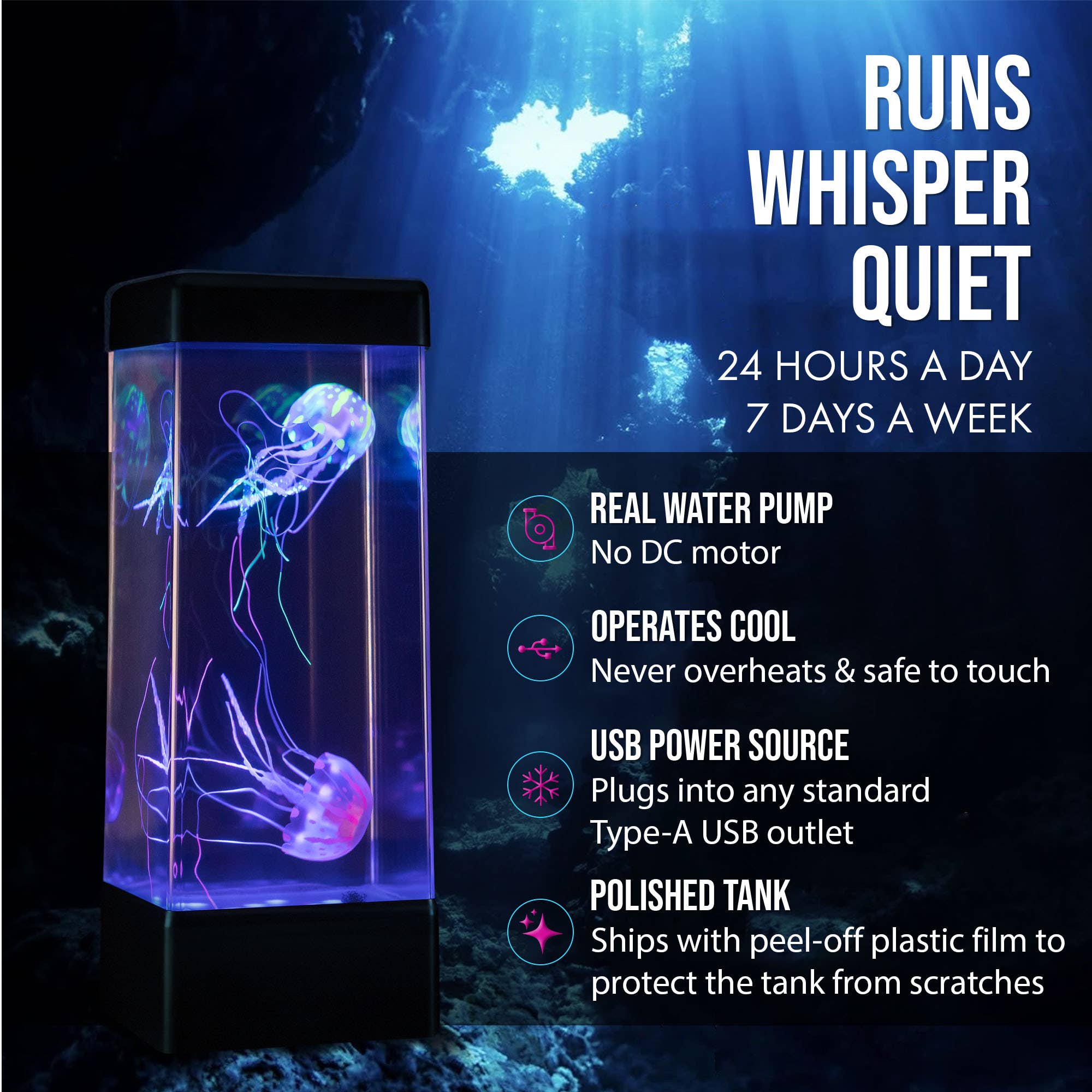 JINX LUMINOUS JELLYFISH - Wholesale Night Light - Jinx Luminous Jellyfish Mood Lamp4