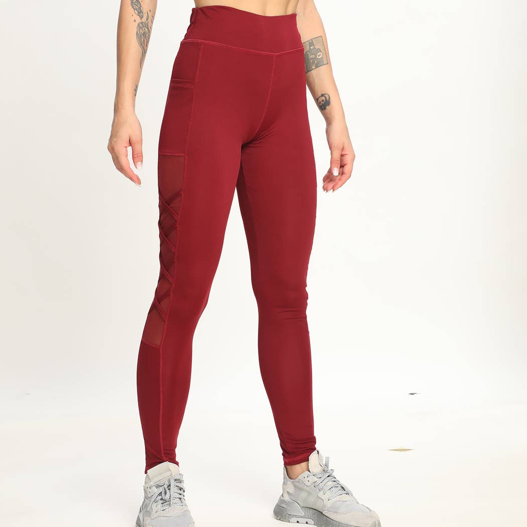 SSImport - Wholesale Athletic/Lounge Leggings - Women's - A1330 SPORTS YOGA POCKET LEGGINGS MIXED SIZES 12PCS/PACK16