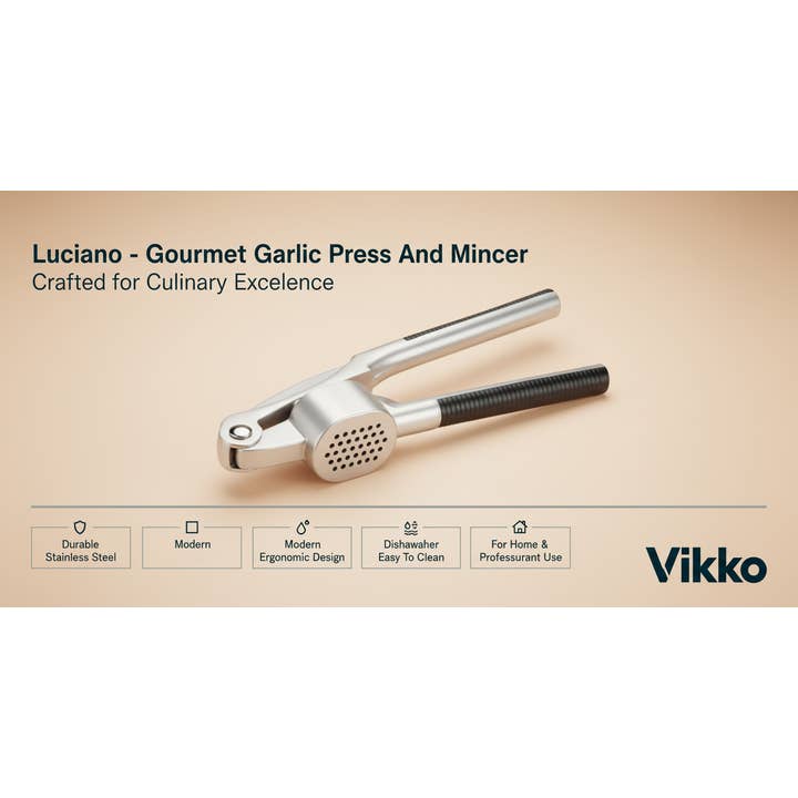 Kadra Kitchenware - Wholesale Kitchen Tool/Gadget - Luciano - Gourmet, Deluxe Garlic Press And Mincer, SS3