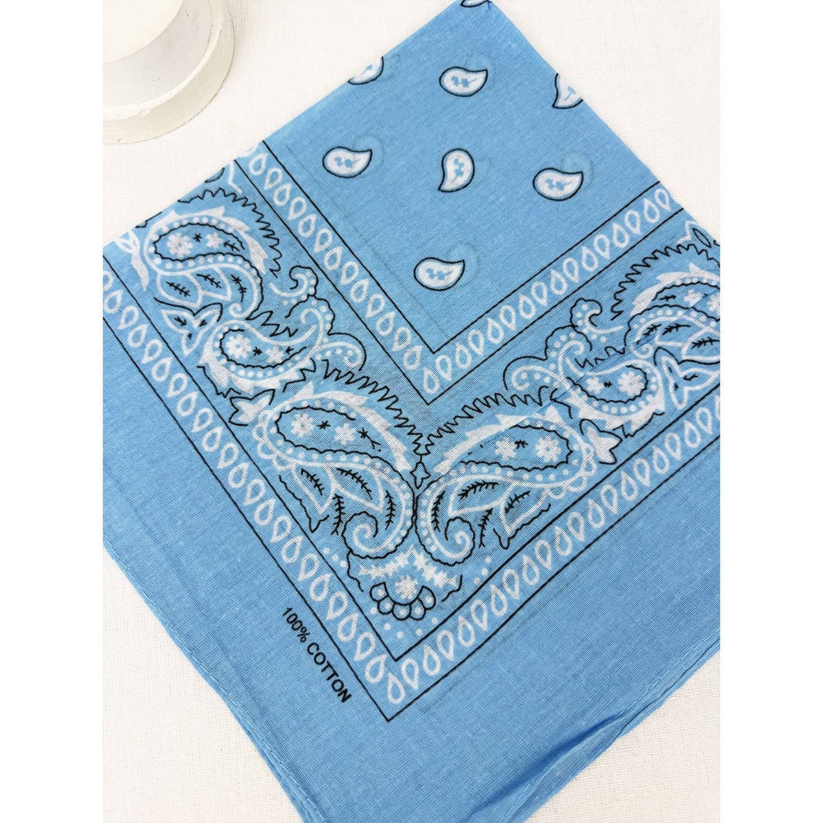 SKY BLUE Pasley Pattern Bandanas for wholesale on Faire4