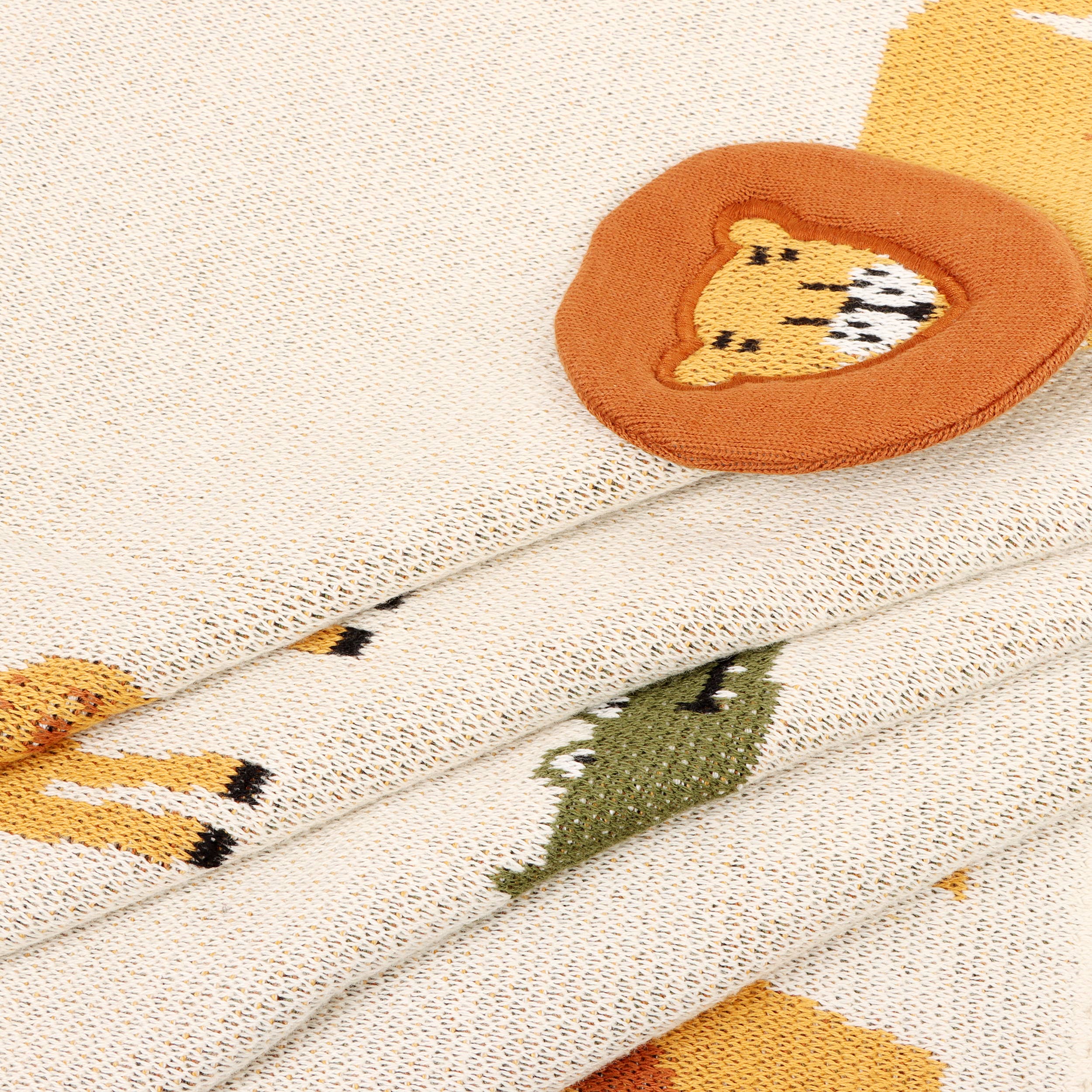 Viverano Organics - Wholesale Bedding Blanket - Kids & Baby - Savannah-Organic 3D Jacquard Sweater Knit Baby Blanket4