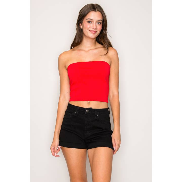 Tube Top with Corset Seaming Detail for wholesale by Popular 21