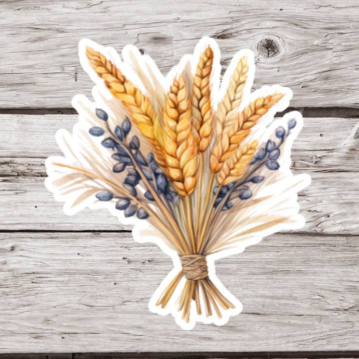 Wheat Sticker, Floral Sticker, Fall Sticker for wholesale by NatureCuts