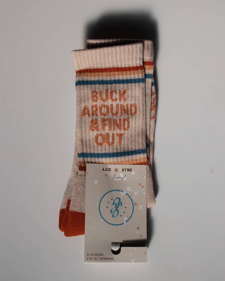 Shop Good - Wholesale Socks - Unisex - Buck Around and Find Out Western Socks7