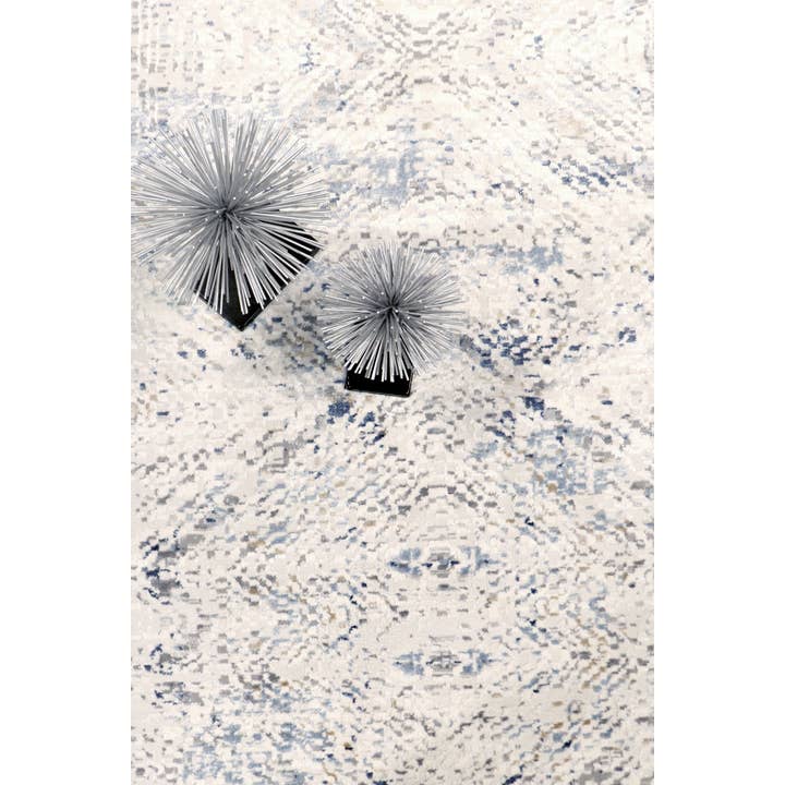 Pasargad Home - Wholesale Area Rug - Efes Geometric Light Gray/Light Blue Area Rug3