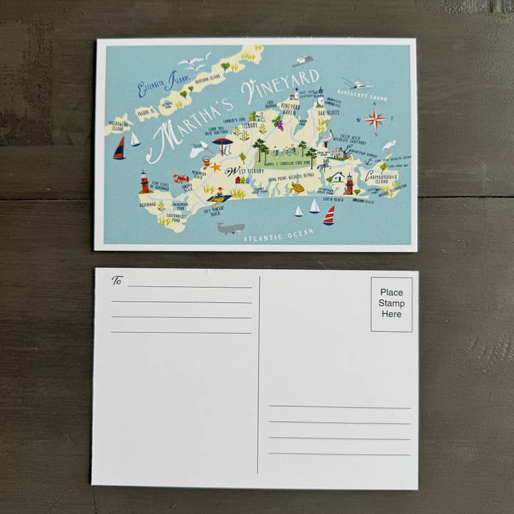 Galleyware - Wholesale Postcard - Martha's Vineyard 4" x 6" Postcard1
