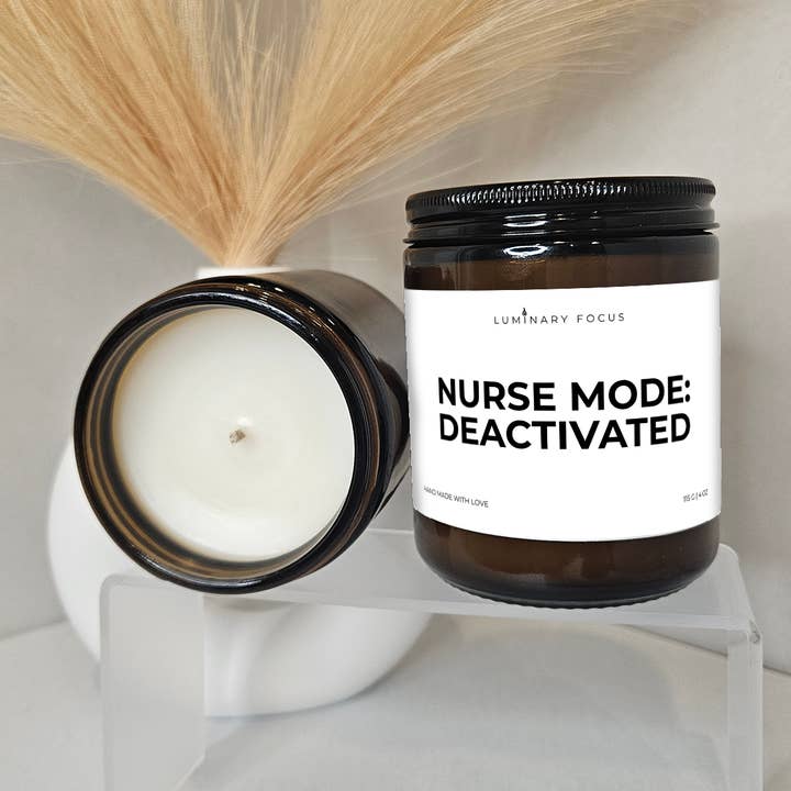Nurse Mode: Deactivated – 8oz/4oz Candle for wholesale by Luminary Focus