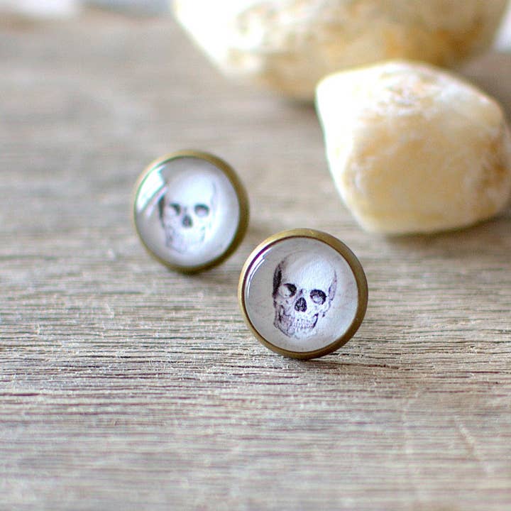 Skull oorbellen voor wholesale door Juju Treasures