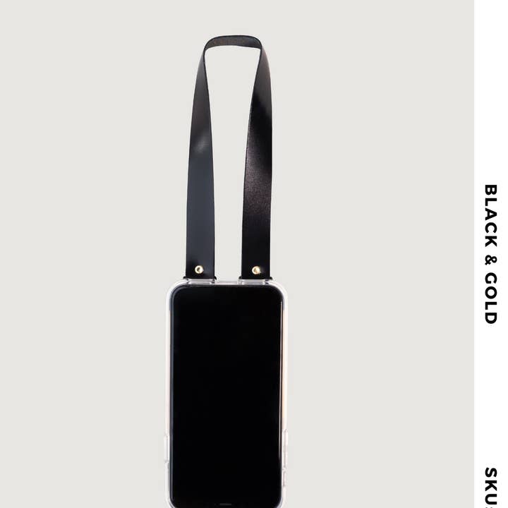 Clutch Creations - Wholesale Phonecase Strap - Black Leather Detachable Mini Phone Strap1