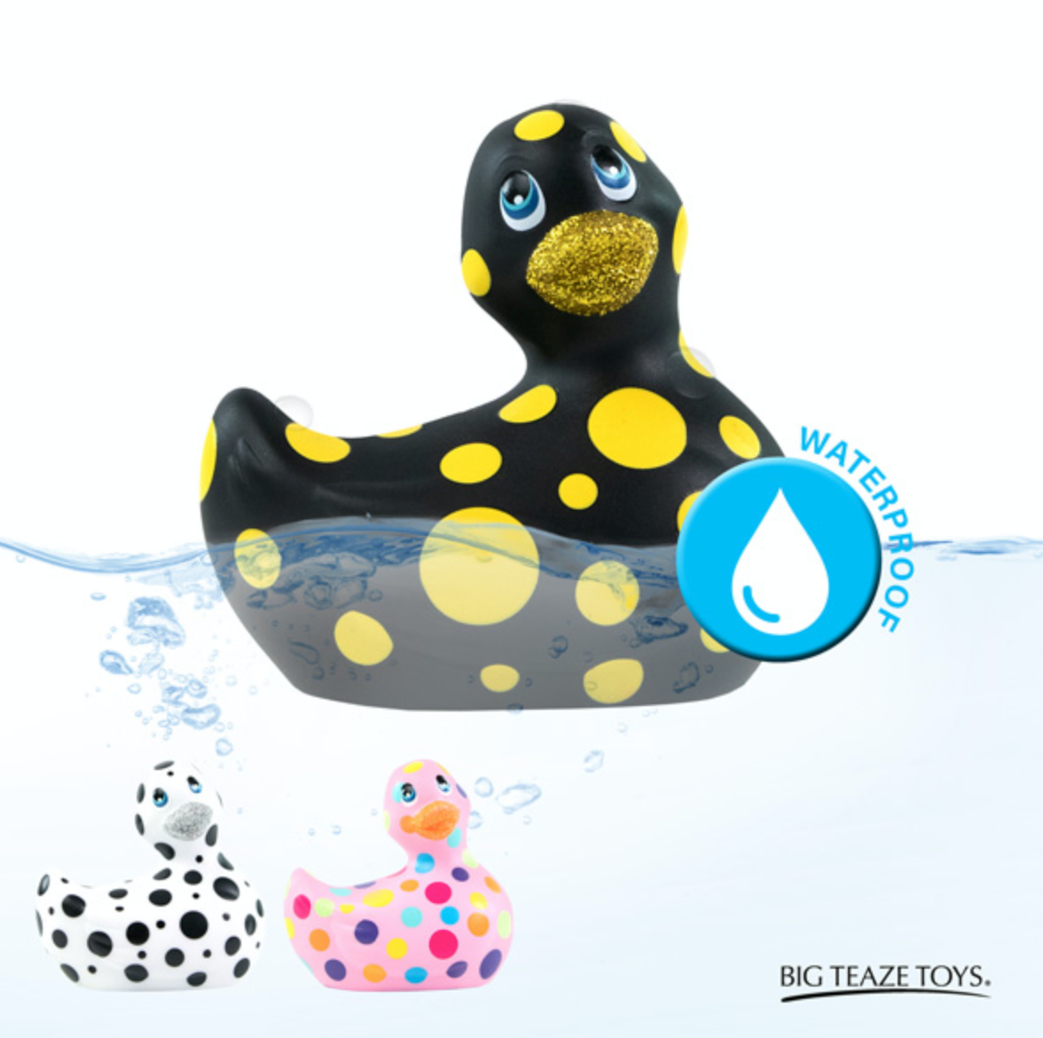 It's the BOMB® - Vente Sex toys - Vibromasseur de bain 3 canards noirs et roses « I Rub My Duckie »5
