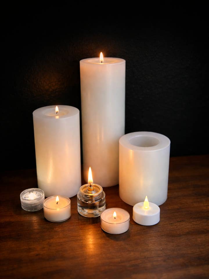 Reusable Pillar – 12″ | Holds Tea Lights (Not a Candle) for wholesale by Perfect Pillars™