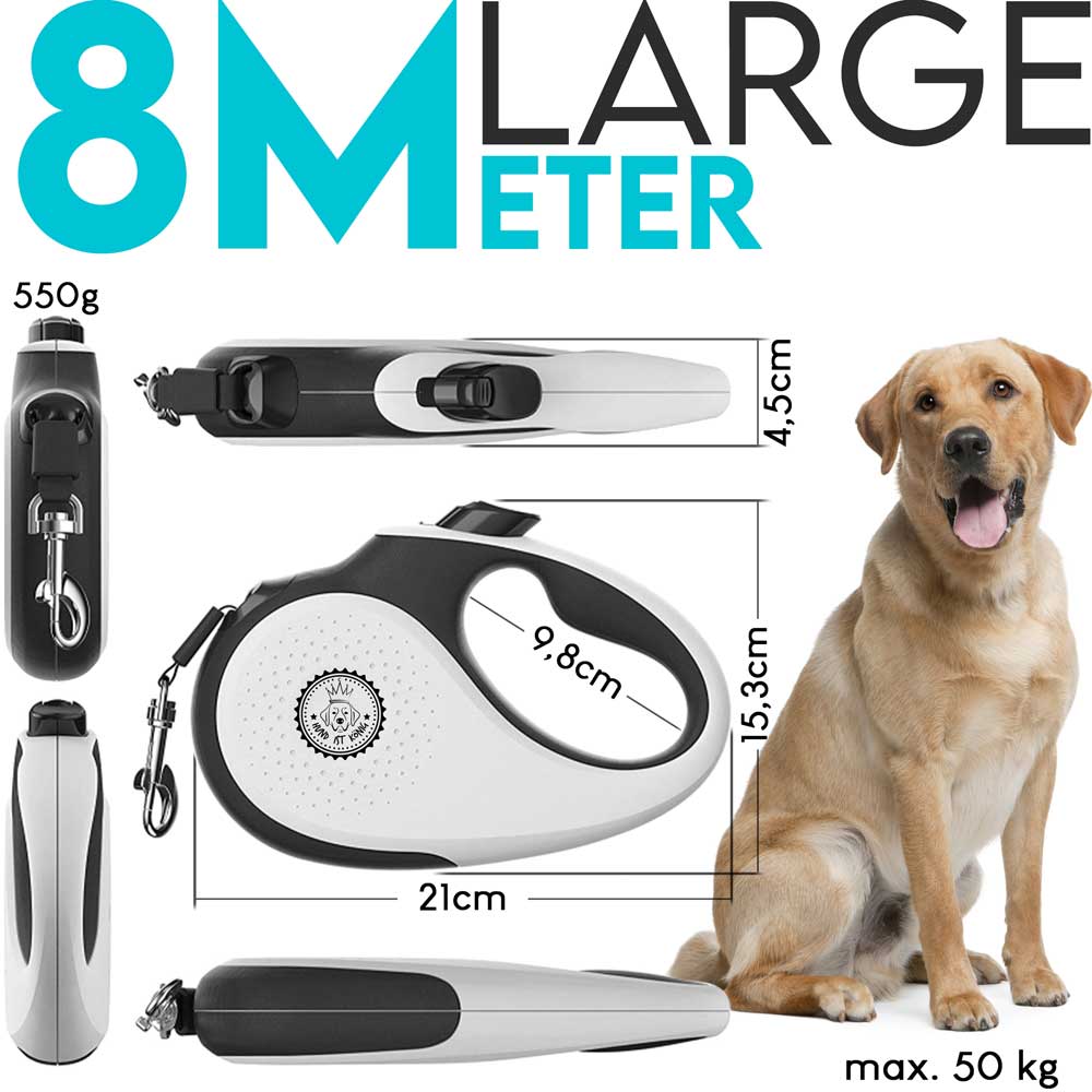 H.I.K. GmbH - Wholesale Pet Leash - Dog - HUND IST KÖNIG® Retractable leash 5m/8m for small & large dogs4