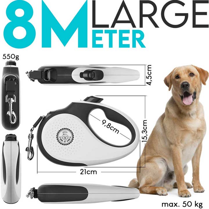 H.I.K. GmbH - Wholesale Pet Leash - Dog - HUND IST KÖNIG® Retractable leash 5m/8m for small & large dogs4