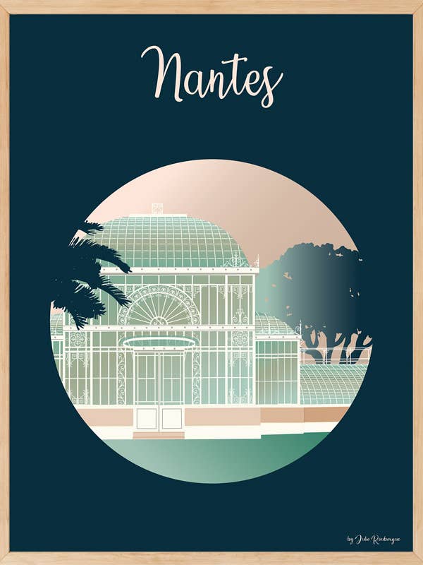 Plakat NANTES, Jardin des Plantes for engroshandel hos Julie Roubergue
