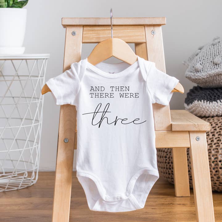 Claire and Bella - Wholesale Bodysuit (Non-Footed) - Baby - Then There Were Three Pregnancy Announcement Onesie2