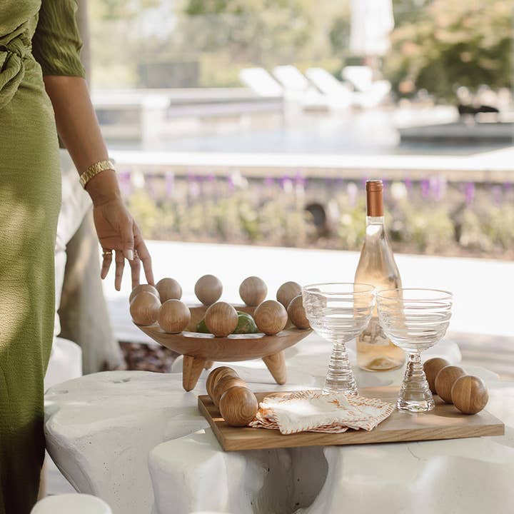 House of Revelry - Wholesale Drinking Glass/Cup - FLUTED GOBLET SET3