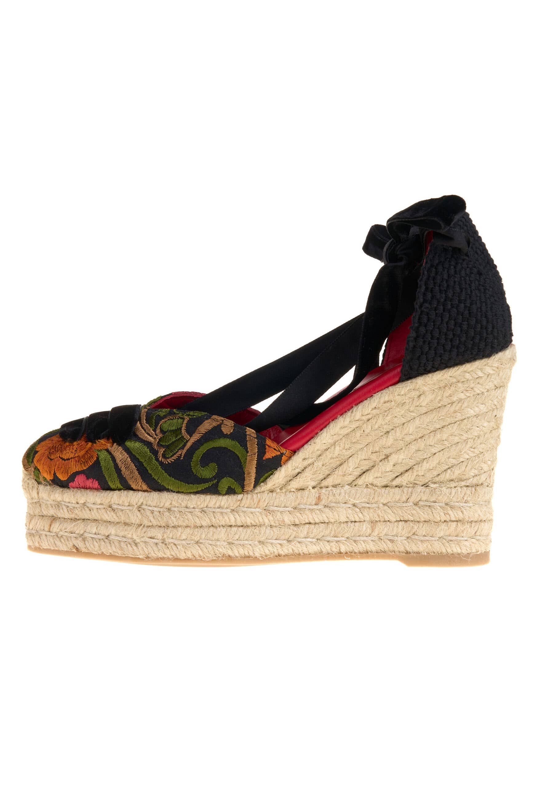 Dione Manila 2 Black Fuchsia Ribbon Sandal for wholesale on Faire0