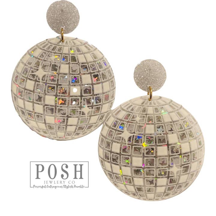 Multi Color Disco ball earring for wholesale on Faire