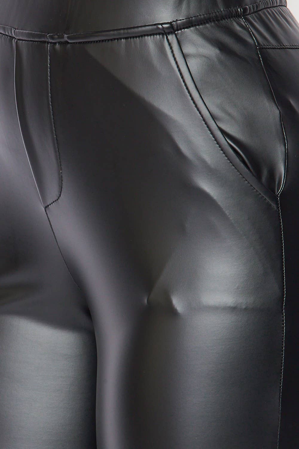 BLK Pantalon legging skinny en cuir végétalien Not Forgotten (HDP30769) en vente sur Faire3