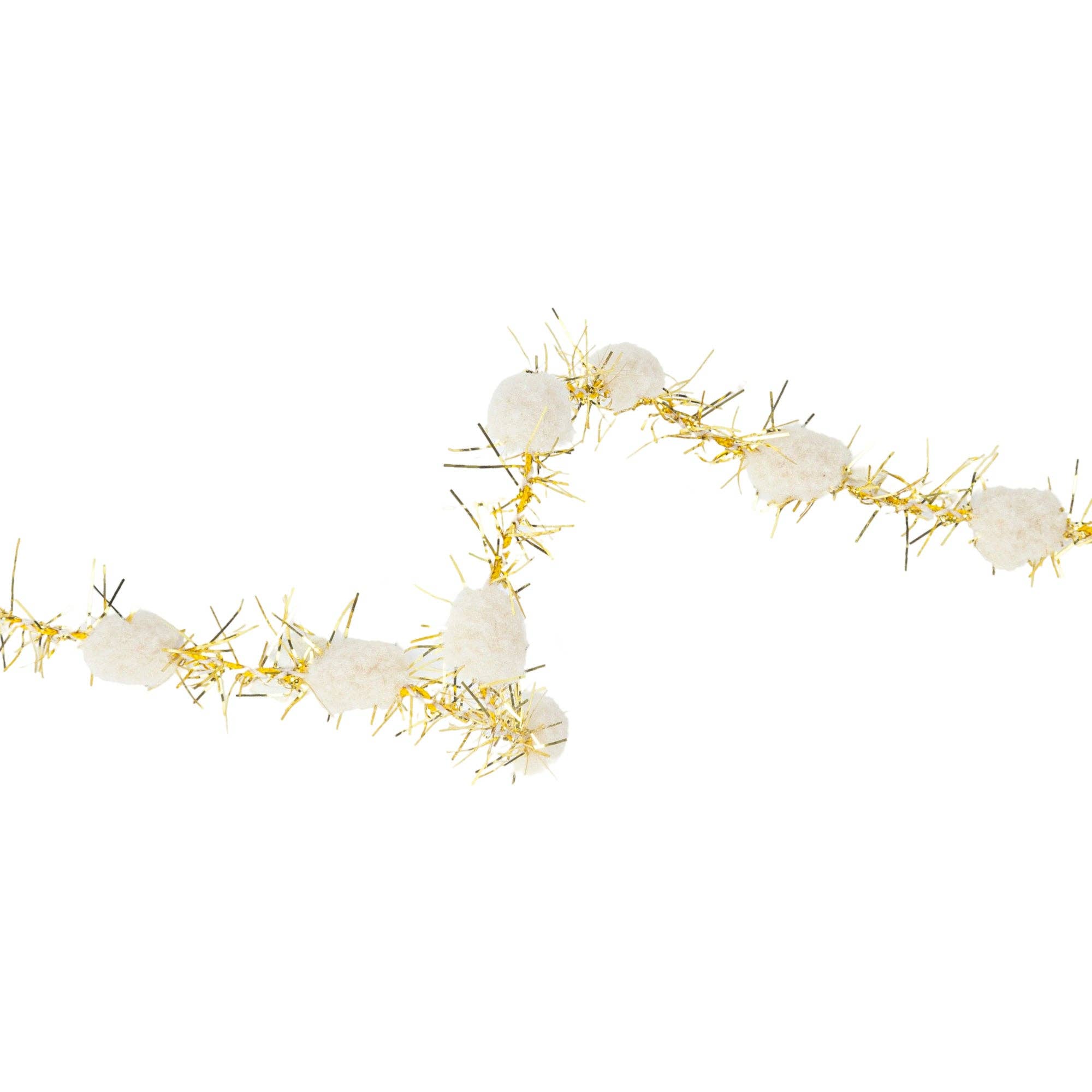 LA Ribbons Wholesale - Wholesale Craft Supplies - 3/8" Tinsel Pom-Pom | Ivory | 10 Yard Roll3