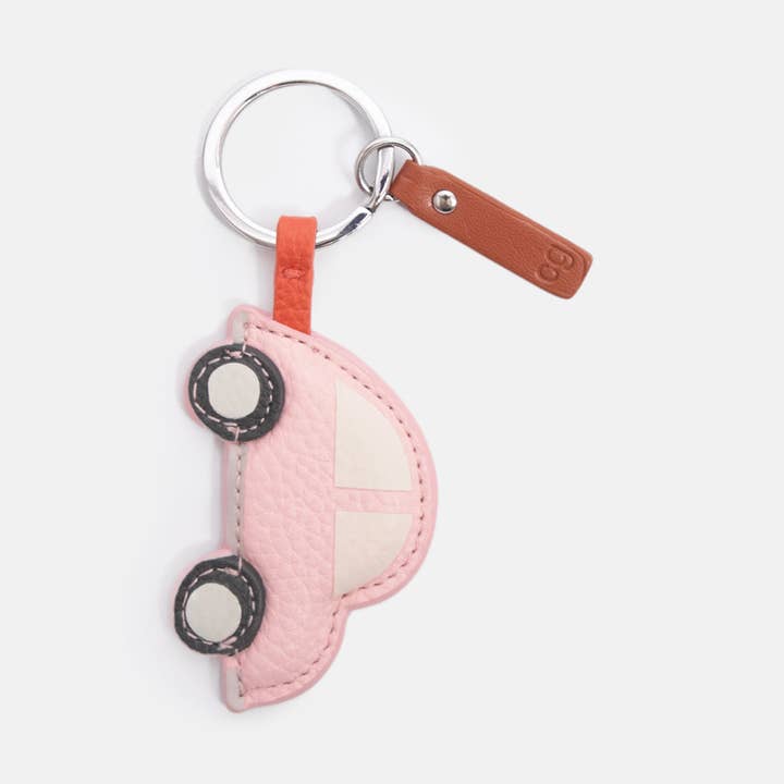 Light Pink Car Keyring for wholesale by Caroline Gardner